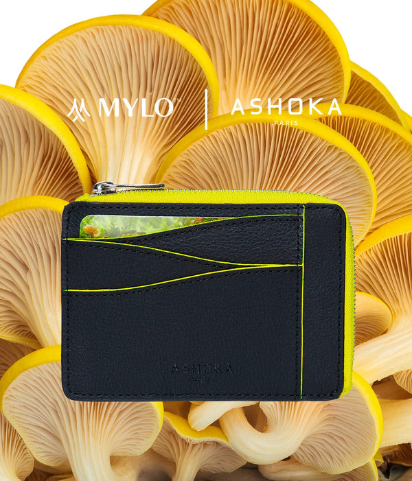 ASHOKA Paris Grand porte-carte en champignon zippé Mylo™️ jaune