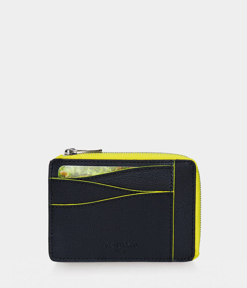 ASHOKA Paris Grand porte-carte en champignon zippé Mylo™️ jaune