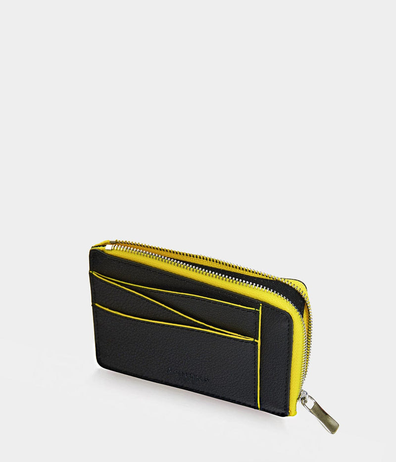 ASHOKA Paris Grand porte-carte en champignon zippé Mylo™️ jaune