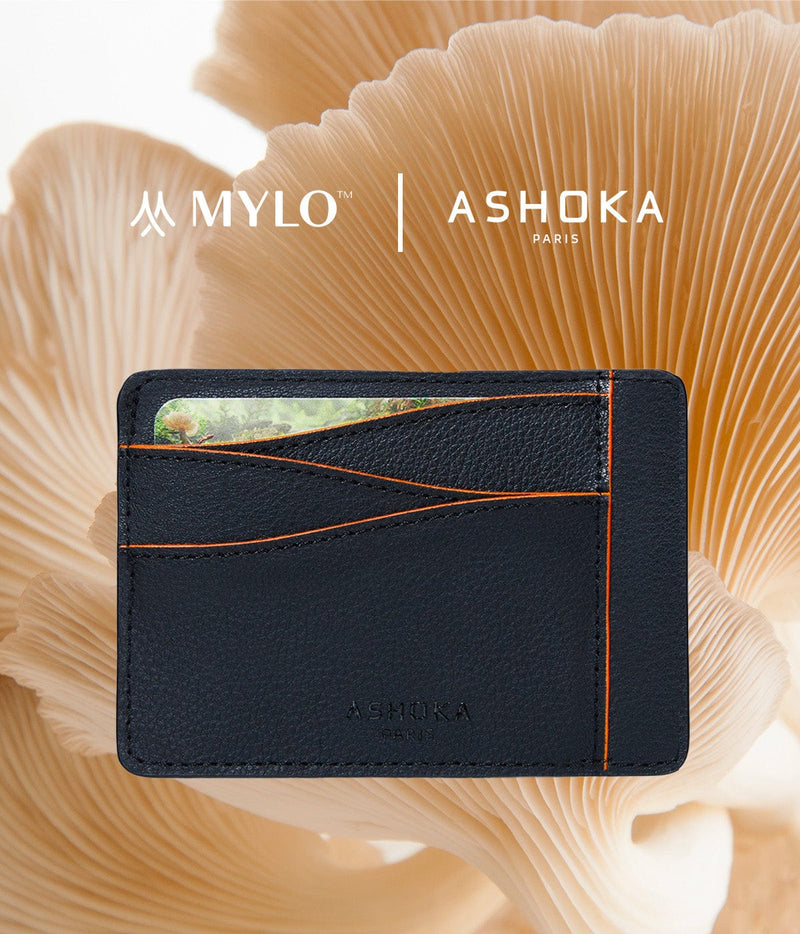 ASHOKA Paris Grand porte-cartes en champignon Mylo™️ orange