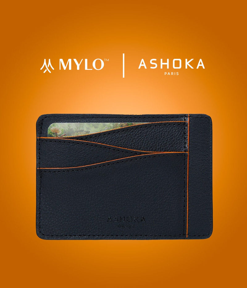 ASHOKA Paris Grand porte-cartes en champignon Mylo™️ orange