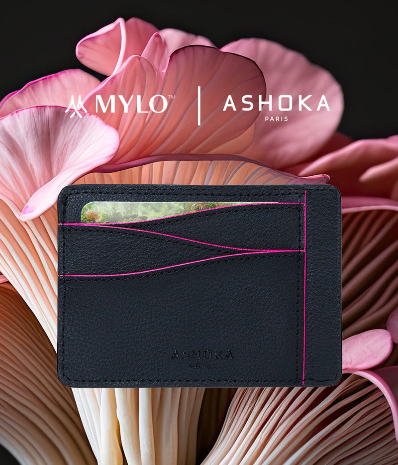 ASHOKA Paris Grand porte-cartes en champignon Mylo™️ rose