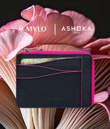 Immaculate Vegan - ASHOKA Paris Grand porte-cartes en champignon zippé Mylo™️ rose
