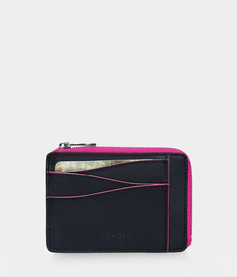 ASHOKA Paris Grand porte-cartes en champignon zippé Mylo™️ rose