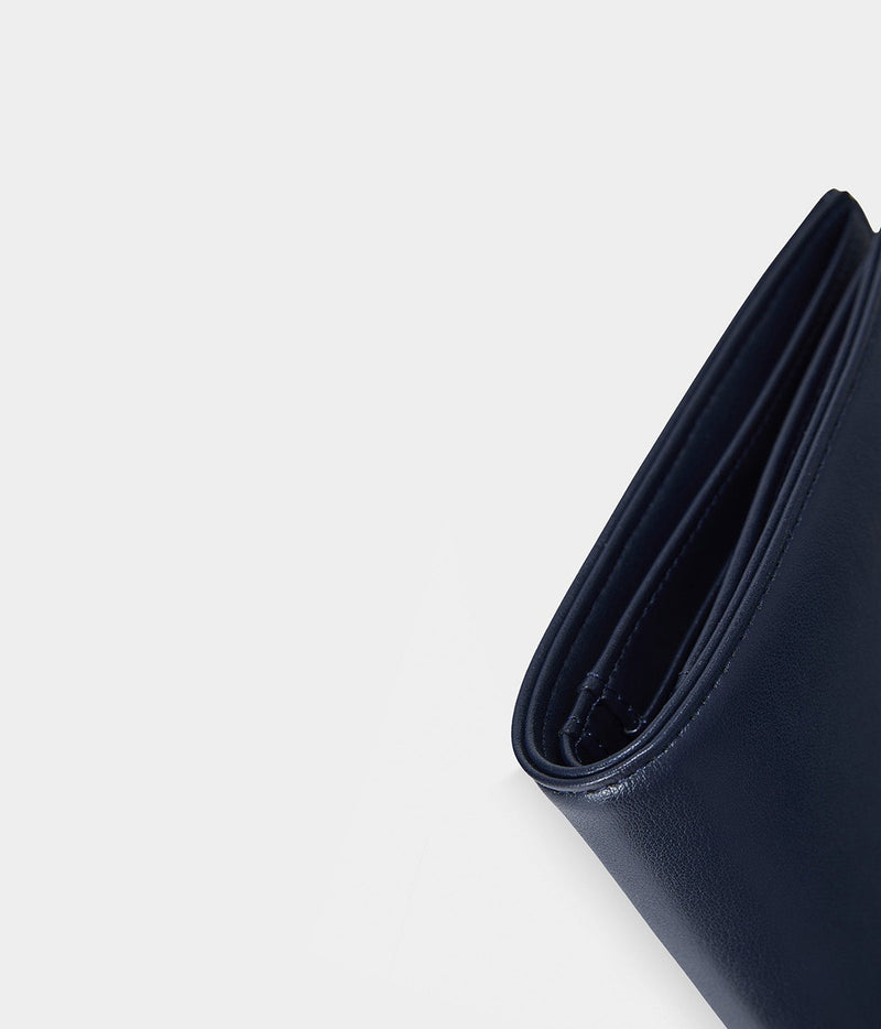 ASHOKA Paris Portefeuille homme Apple Skin Bleu marine