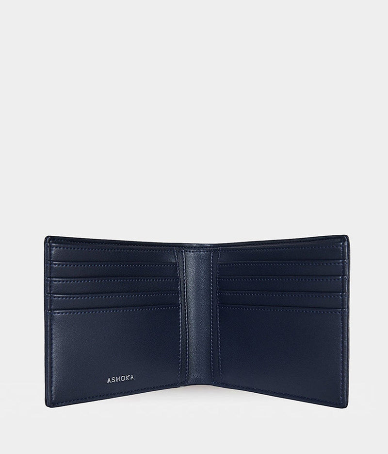 ASHOKA Paris Portefeuille homme Apple Skin Bleu marine