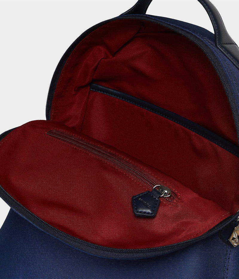 ASHOKA Paris Sac à dos Lively Apple Skin et Nylon recyclé bleu marine