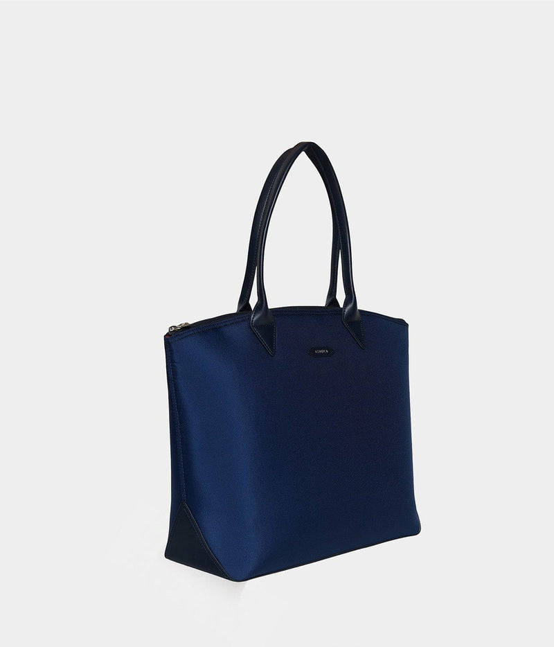 ASHOKA Paris Sac cabas Jolly Apple Skin et Nylon recyclé bleu marine