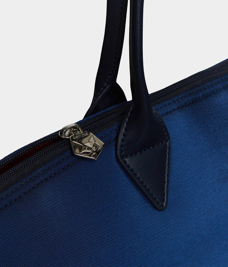 ASHOKA Paris Sac cabas Jolly Apple Skin et Nylon recyclé bleu marine