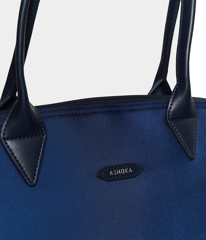 ASHOKA Paris Sac cabas Jolly Apple Skin et Nylon recyclé bleu marine