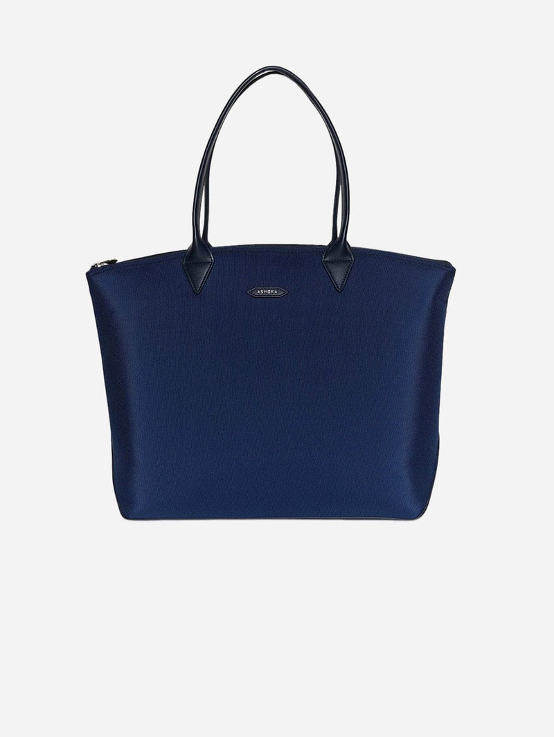 ASHOKA Paris Sac cabas Jolly Apple Skin et Nylon recyclé bleu marine