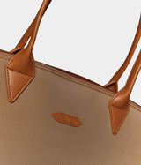 Immaculate Vegan - ASHOKA Paris Sac cabas Jolly Apple Skin et Nylon recyclé caramel