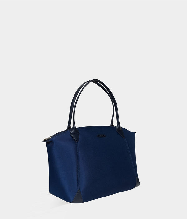 ASHOKA Paris Sac Journey Apple Skin et Nylon recyclé bleu marine