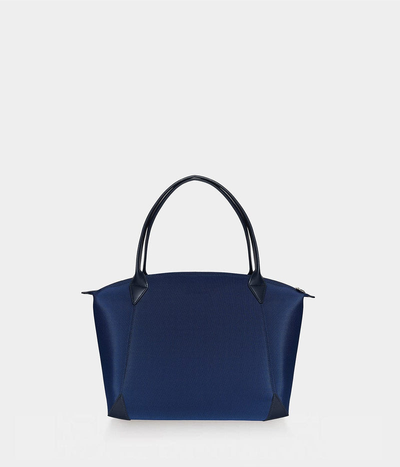 ASHOKA Paris Sac Journey Apple Skin et Nylon recyclé bleu marine