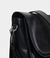Immaculate Vegan - ASHOKA Paris Sac Marilyn Apple Skin & simili daim recyclé noir