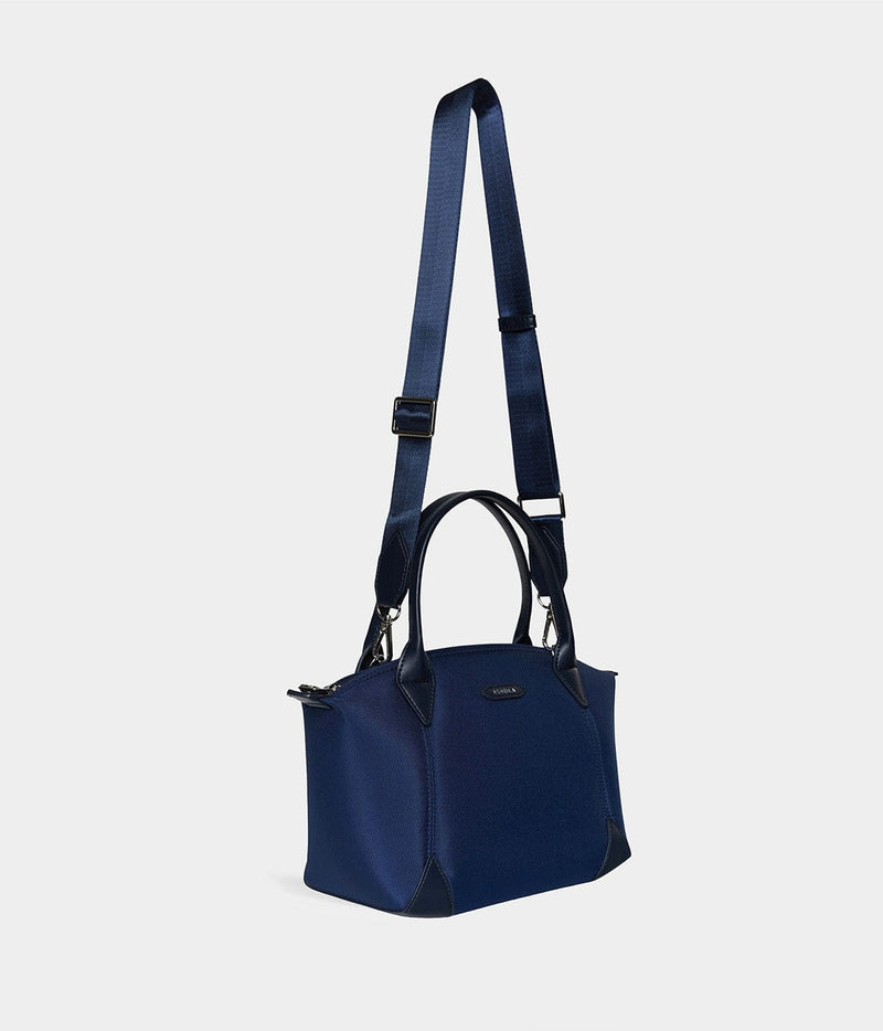 ASHOKA Paris Sac Pretty Apple Skin & Nylon recyclé bleu marine