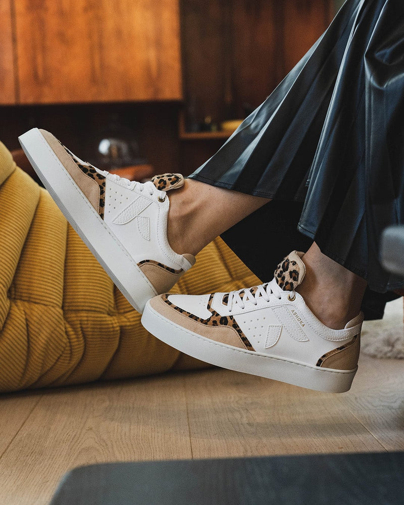ASHOKA Paris Sneaker Matéo basse biosourcée & recyclée Léopard