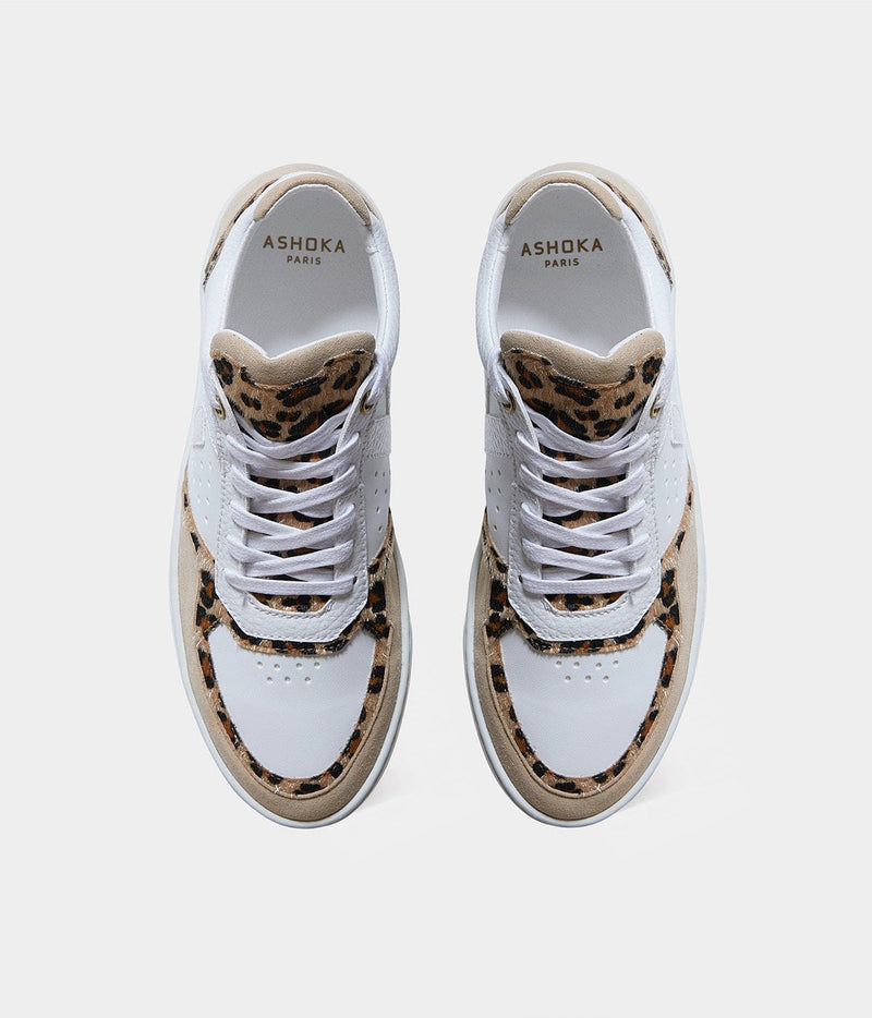 ASHOKA Paris Sneaker Matéo basse biosourcée & recyclée Léopard