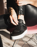 Immaculate Vegan - ASHOKA Paris Sneaker Matéo basse biosourcée & recyclée noire