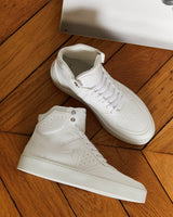 Immaculate Vegan - ASHOKA Paris Sneaker Matéo montante biosourcée & recyclée blanche