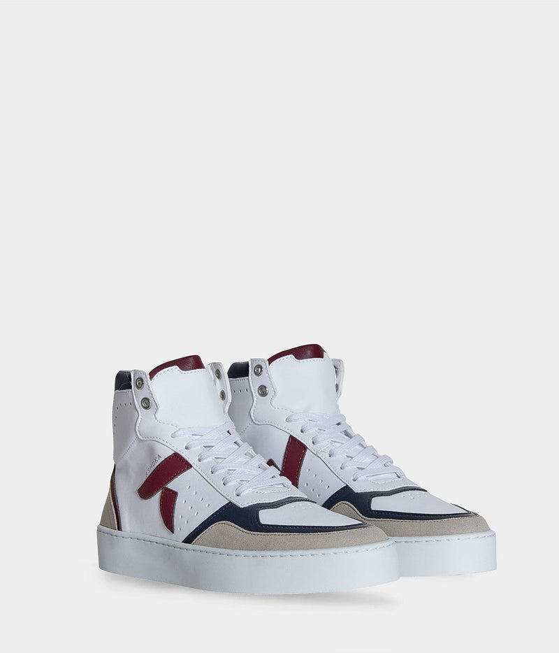 ASHOKA Paris Sneaker Matéo montante biosourcée & recyclée bordeaux-marine
