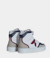 Immaculate Vegan - ASHOKA Paris Sneaker Matéo montante biosourcée & recyclée bordeaux-marine