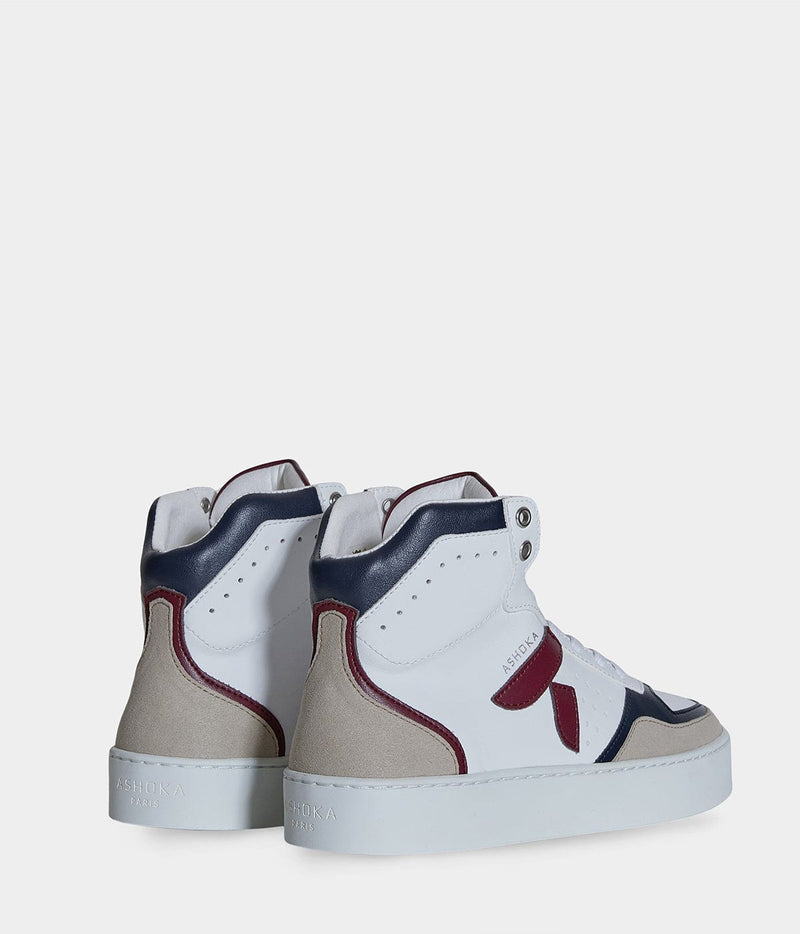 ASHOKA Paris Sneaker Matéo montante biosourcée & recyclée bordeaux-marine