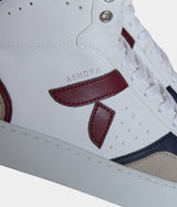 Immaculate Vegan - ASHOKA Paris Sneaker Matéo montante biosourcée & recyclée bordeaux-marine