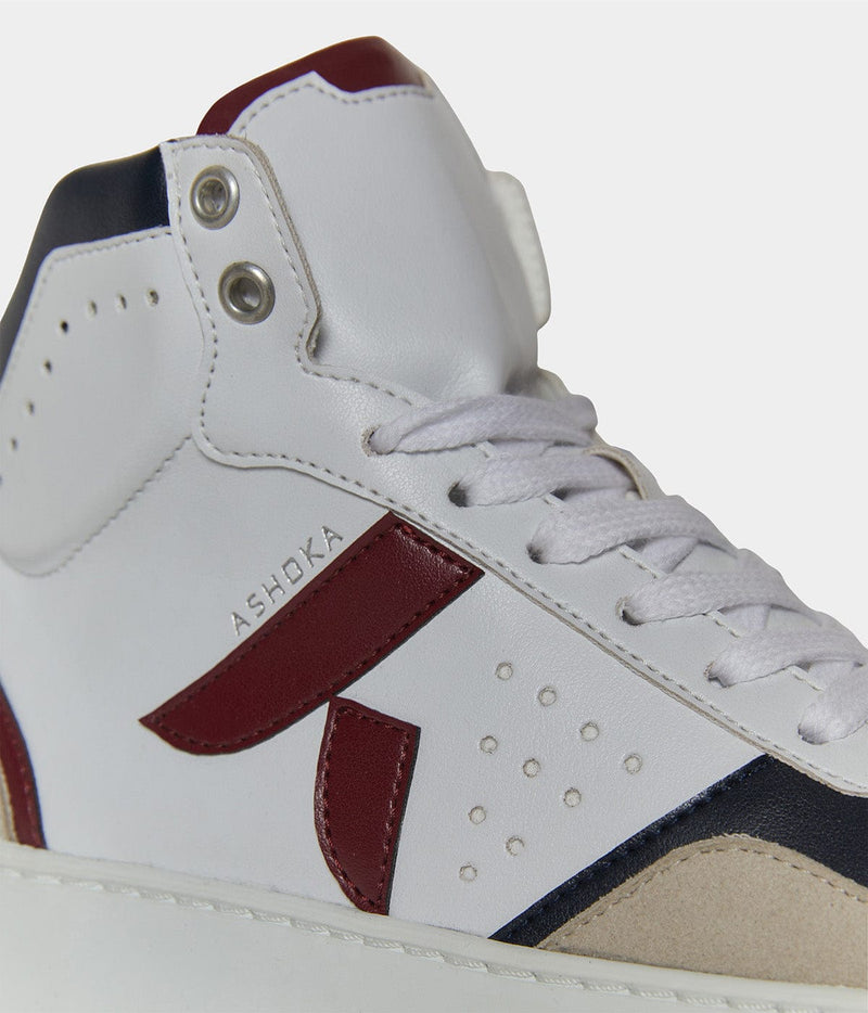 ASHOKA Paris Sneaker Matéo montante biosourcée & recyclée bordeaux-marine