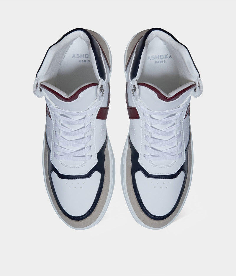 ASHOKA Paris Sneaker Matéo montante biosourcée & recyclée bordeaux-marine
