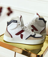 Immaculate Vegan - ASHOKA Paris Sneaker Matéo montante biosourcée & recyclée bordeaux-marine