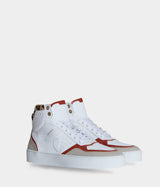 Immaculate Vegan - ASHOKA Paris Sneaker Matéo montante biosourcée & recyclée terracotta-léopard
