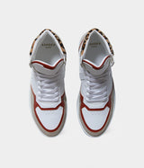 Immaculate Vegan - ASHOKA Paris Sneaker Matéo montante biosourcée & recyclée terracotta-léopard