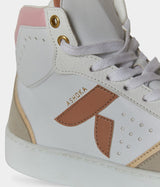 Immaculate Vegan - ASHOKA Paris Sneaker Matéo montante biosourcée & recyclée trio rose