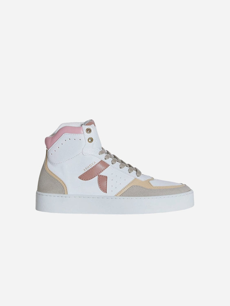 ASHOKA Paris Sneaker Matéo montante biosourcée & recyclée trio rose