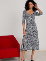 Immaculate Vegan - Baukjen Jaylene Dress with LENZING™ ECOVERO™ | Indigo Foliage Indigo Foliage / UK16 / EU44 / US12