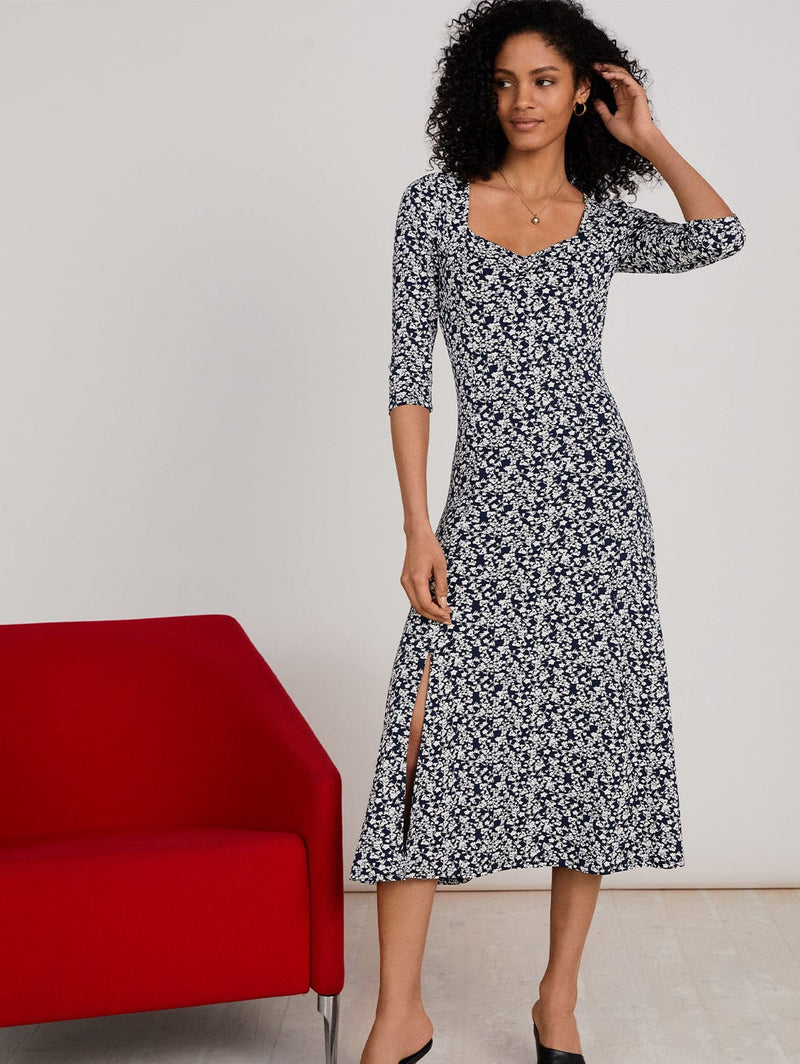 Baukjen Jaylene Dress with LENZING™ ECOVERO™ | Indigo Foliage Indigo Foliage / UK16 / EU44 / US12