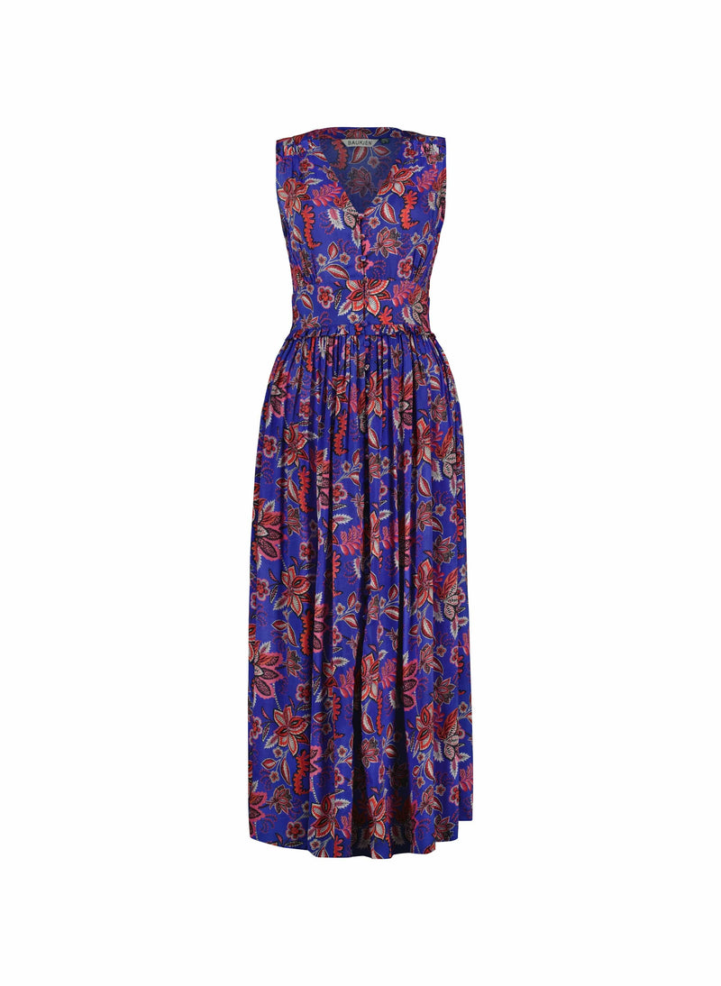 Baukjen Jayla Floral Print LENZING™ ECOVERO™ Dress | Blue Verona