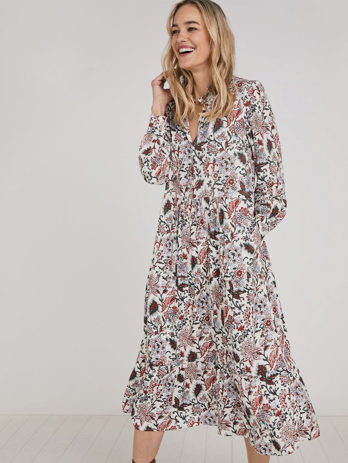 Baukjen Arlette Dress with LENZING™ ECOVERO™ | Khaki Folk Khaki Folk / UK16 / EU44 / US12