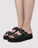 Bohema Buckle Slides Nopal made of cactus leather Desserto®