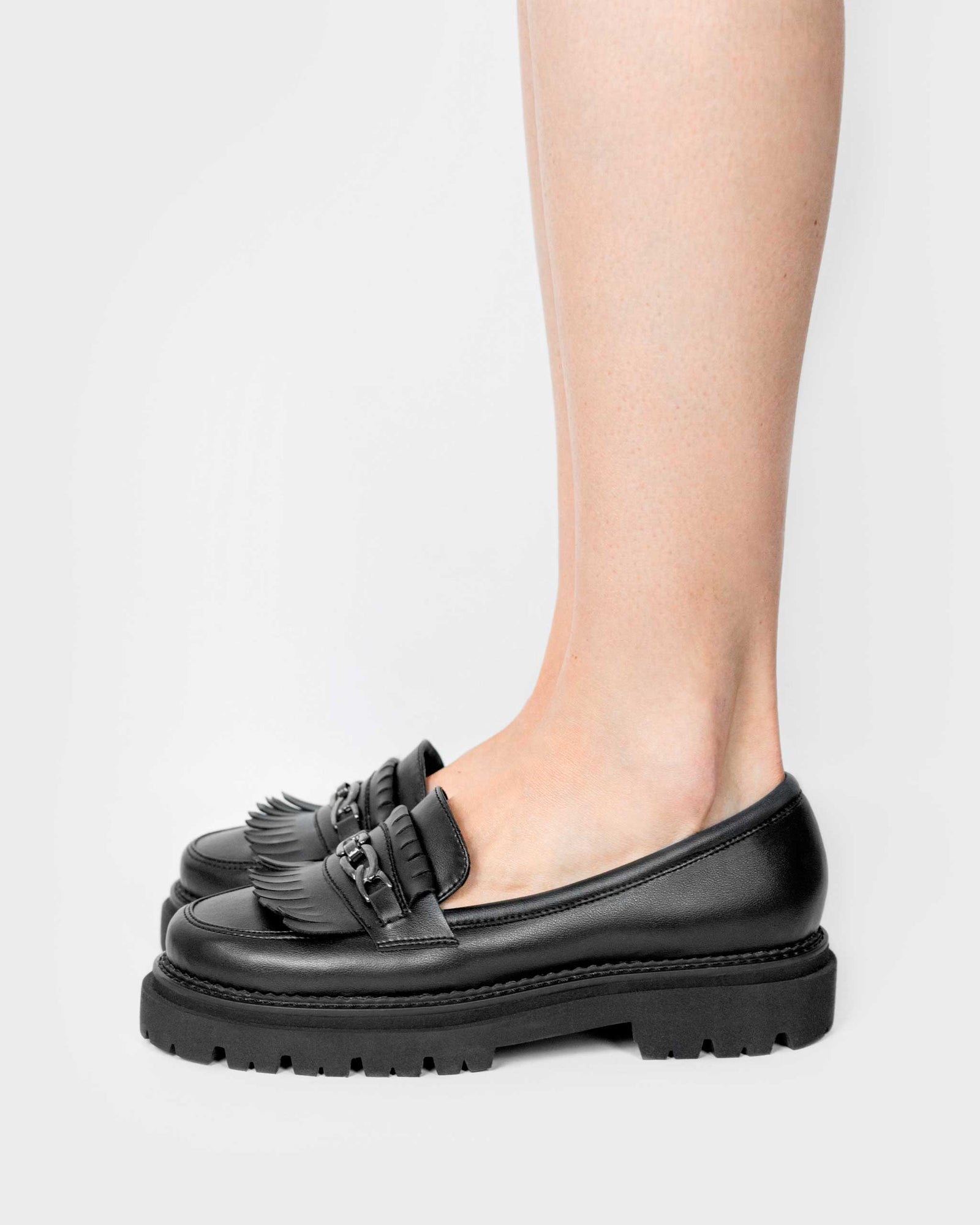 パンプス Italy Cow Leather Loafer black Klement loafer | Hermès USA