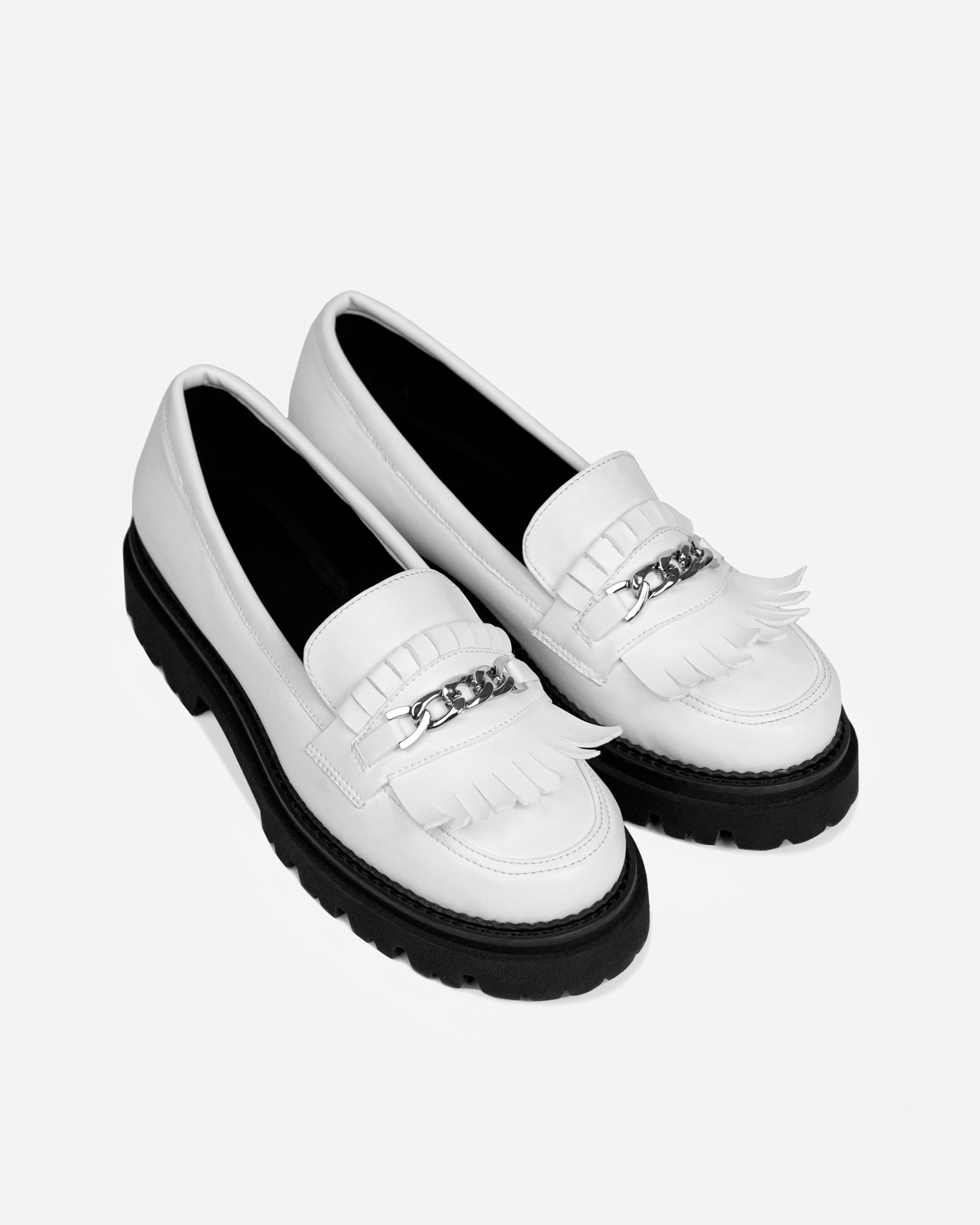 Bohema Chunky Loafers White Grape Leather Loafers