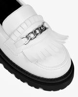 Immaculate Vegan - Bohema Chunky Loafers White Grape Leather Loafers