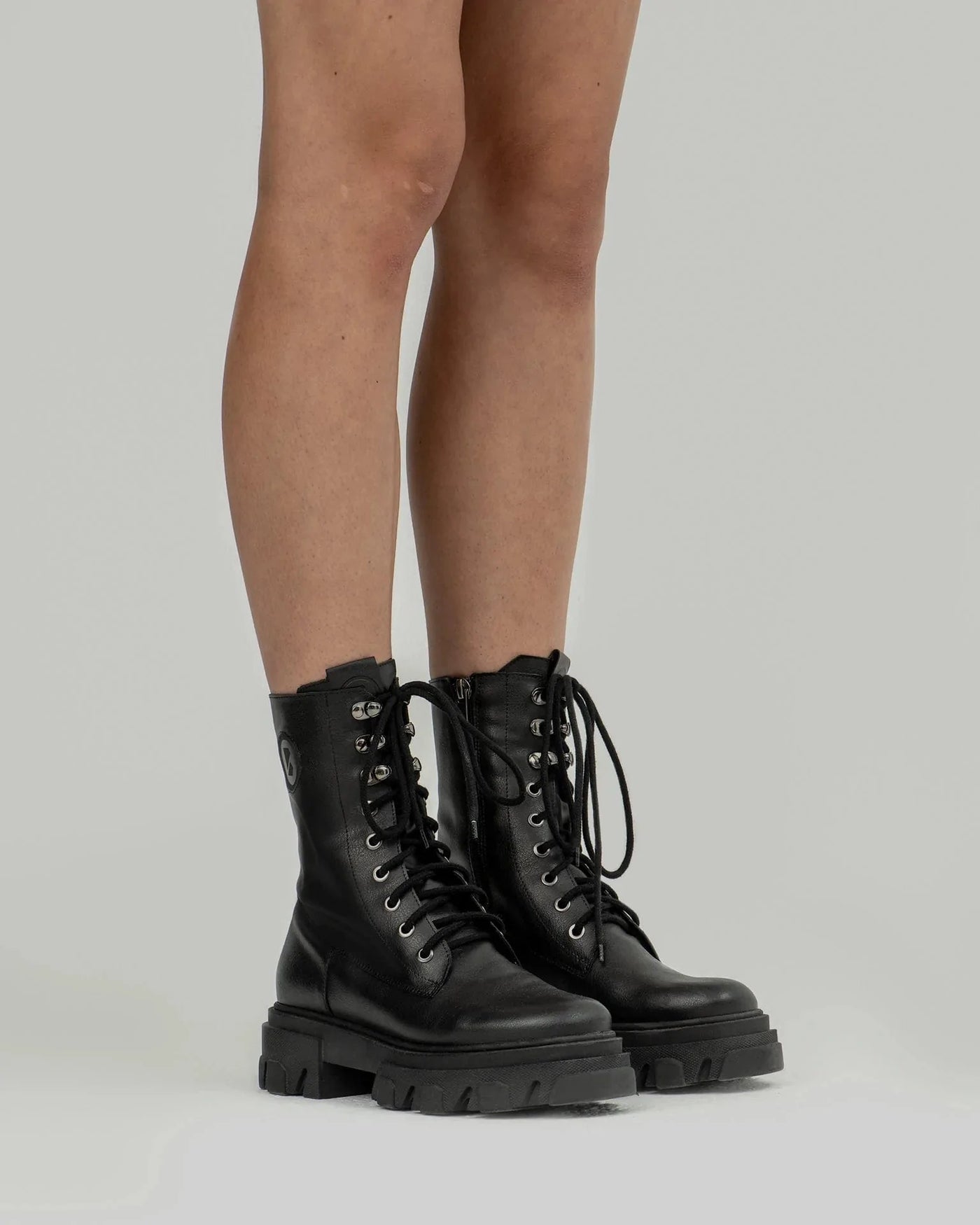 Raid overa black flat lace up boots deals
