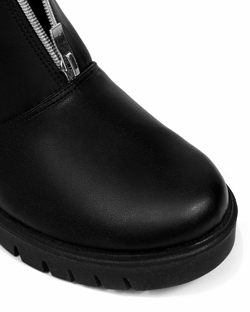 Bohema Cyber Boots Black cactus leather ankle boots
