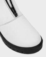 Immaculate Vegan - Bohema Cyber Boots White cactus leather ankle boots