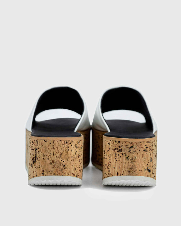 Bohema Geigi Flatforms White grape leather sandals