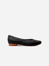 Bohema Pinatex® Leather Vegan Ballerina Pumps | Black