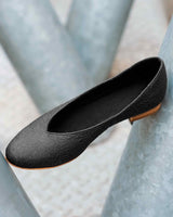 Bohema Pumps Black Pina ballerinas made of Pinatex