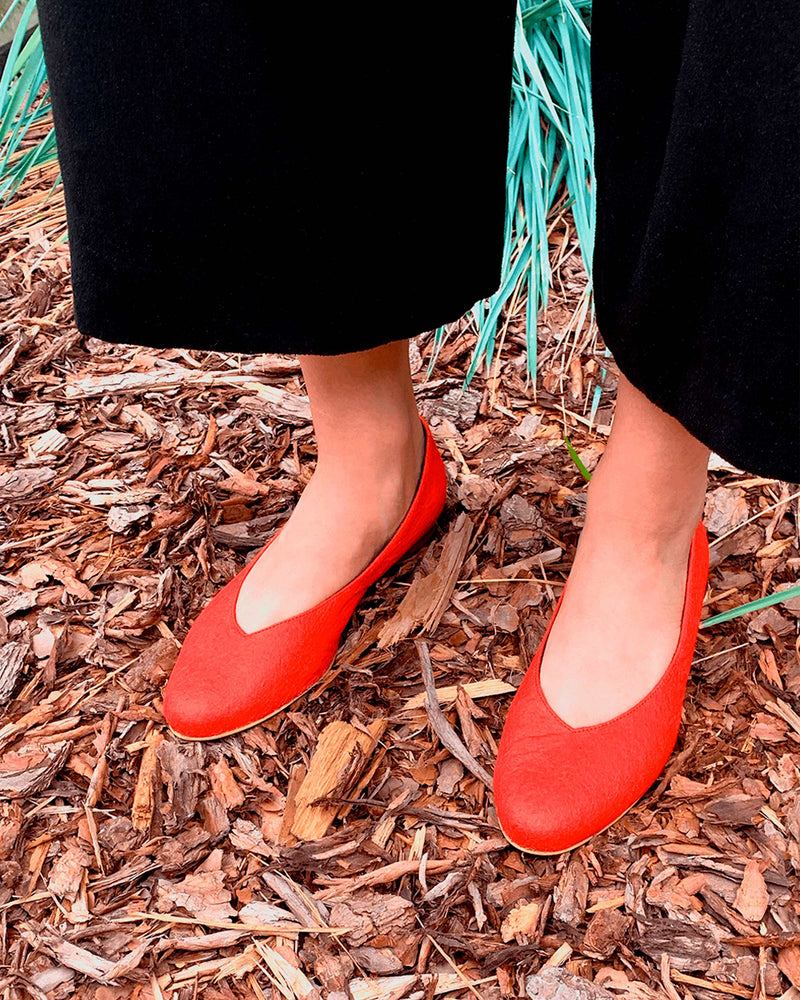 Bohema Pumps Paprika Pina ballerinas made of Pinatex
